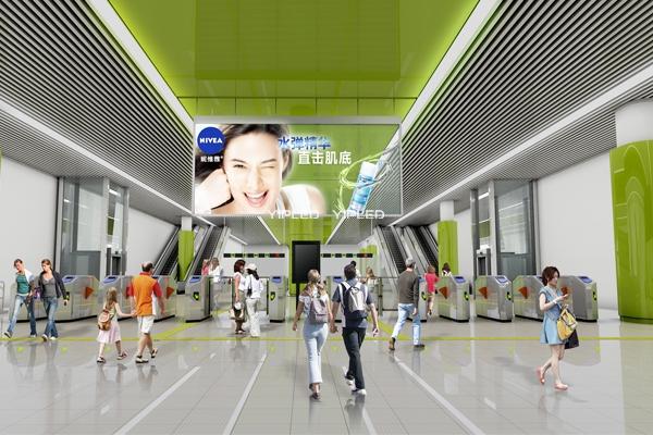 當透明LED玻璃屏邂逅地鐵 “城市美景”又增添一抹光彩